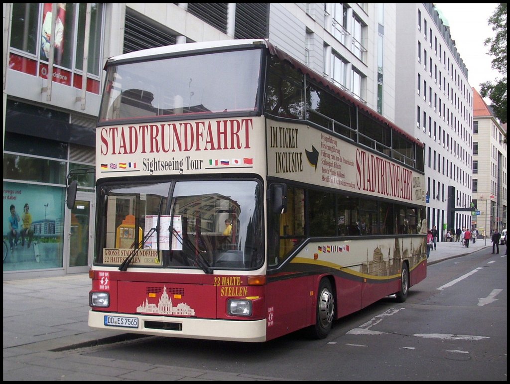MAN SD 202 von Stadtrundfahrt Dresden in Dresden.