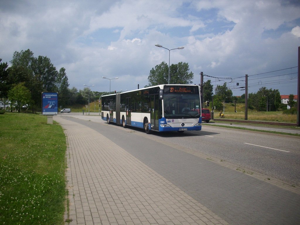 Mercedes Citaro II der Rostocker Straenbahn AG in Rostock.