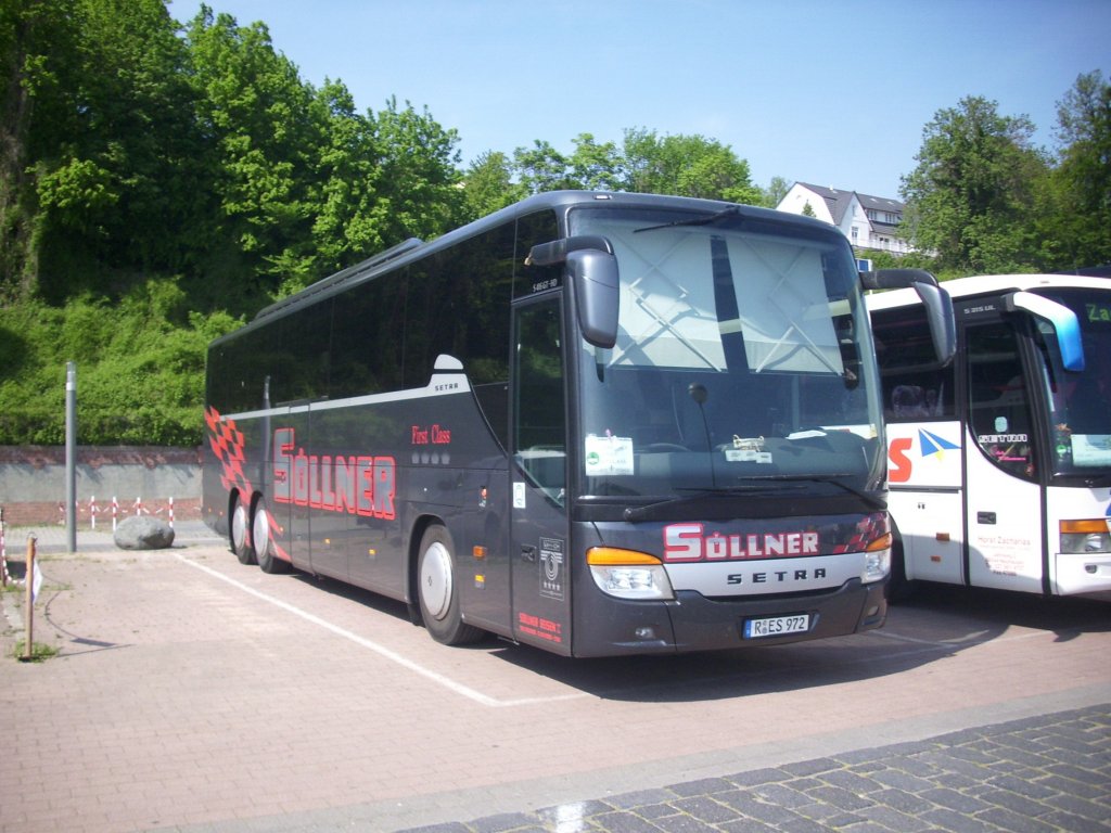 Setra 416 GT-HD von Sollner aus Deutschland im Stadthafen Sassnitz.
