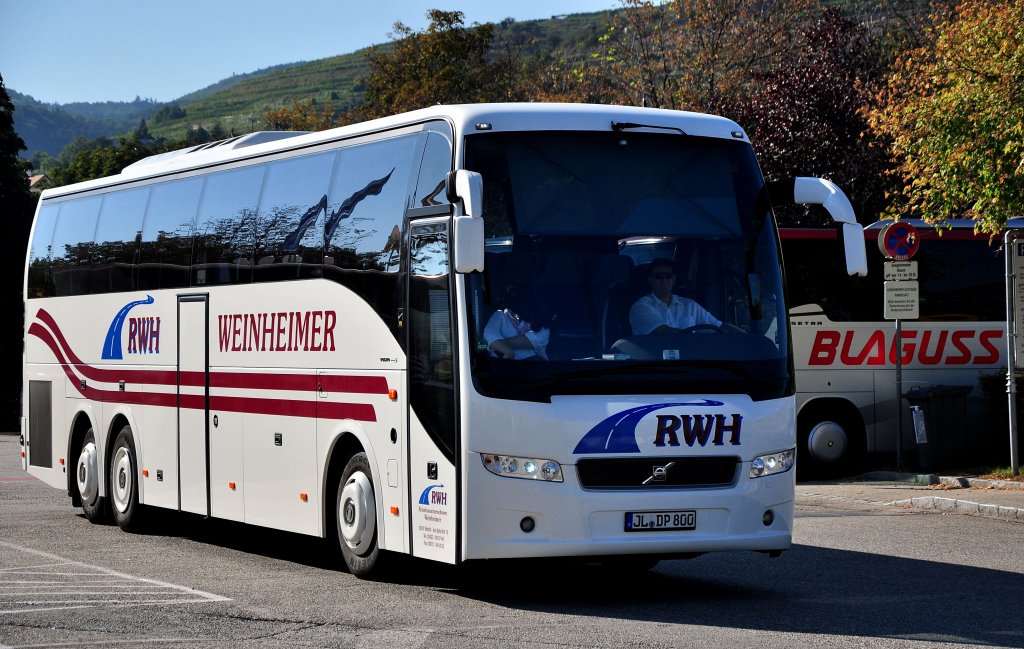 VOLVO 9700 vom Reisebusunternehmer RWH WEINHEIMER aus der BRD.Krems,September 2012.