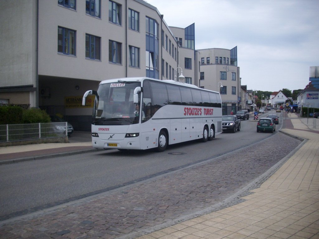 Volvo 9700 von Stoltze's Turist aus Dnemark in Sassnitz.