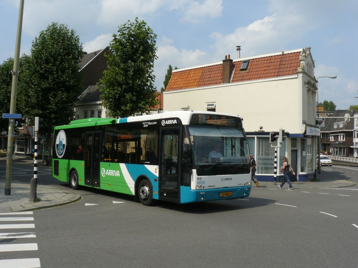 Arriva Bus 8858 DAF VDL Citea LLE120 Baujahr 2012. Vredebest/Kattensingel, Gouda 31-07-2014.