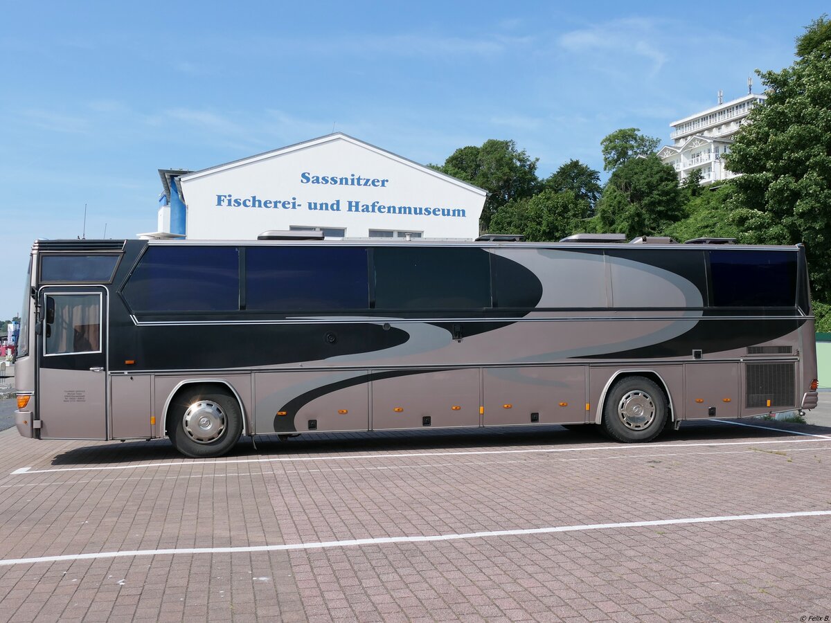 Drögmöller E 310 als Wohnmobil (ex Tournee-Service Michael Tietze) im Stadthafen Sassnitz.