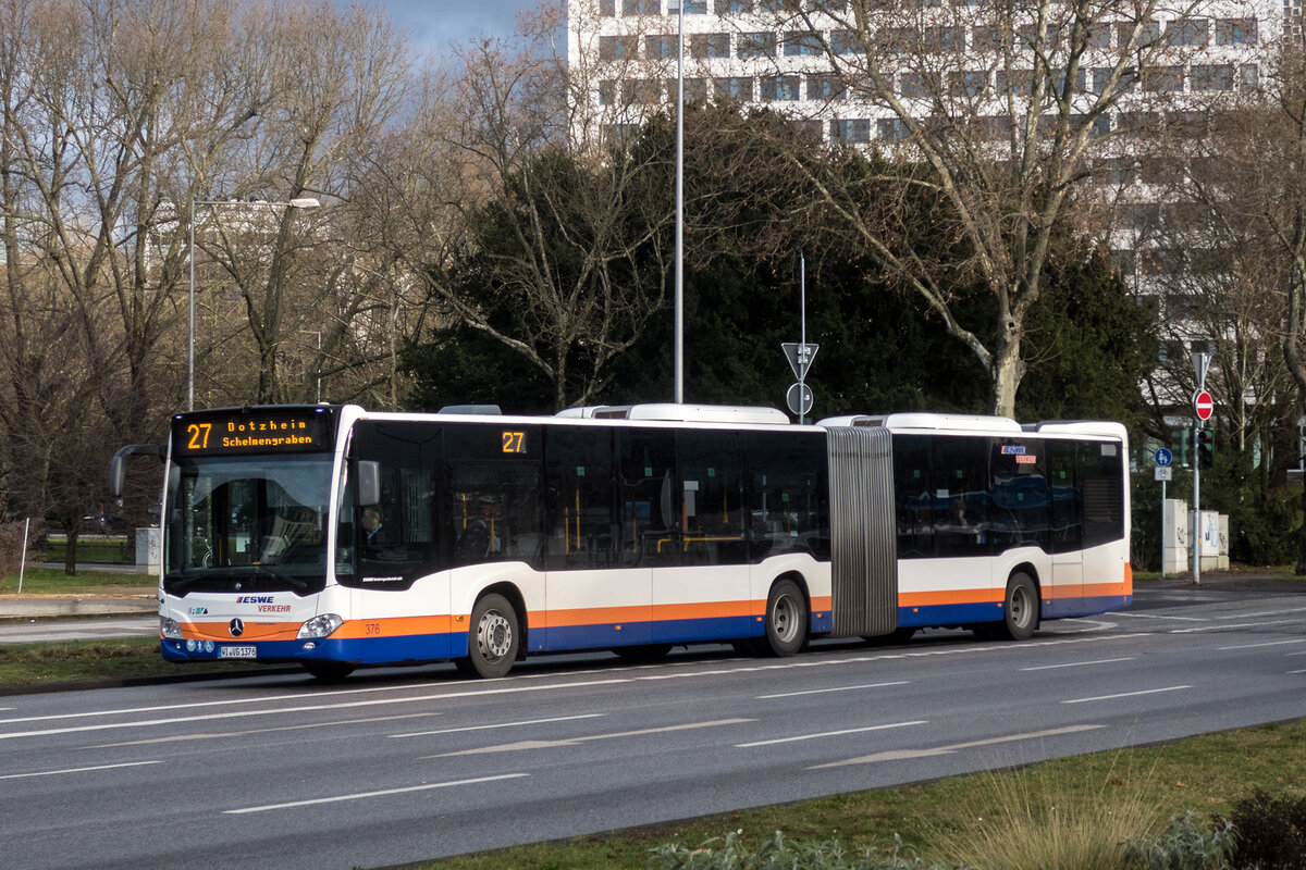 ESWE, Wiesbaden - Wagen 376 - WI-VG 1376 - Mercedes-Benz O 530 Citaro C2 G (2018) - Wiesbaden, 30.12.2021