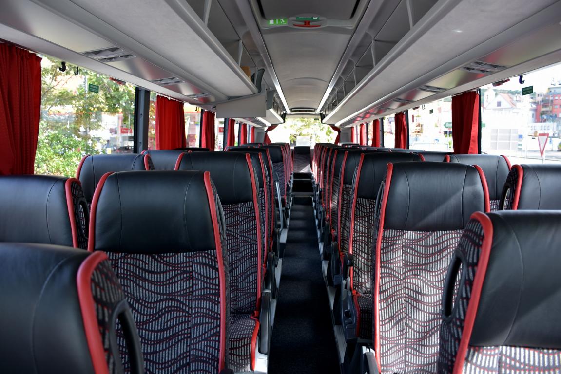 Gediegene Sitze im Scania Interlink von Dr. Richard Reisen.