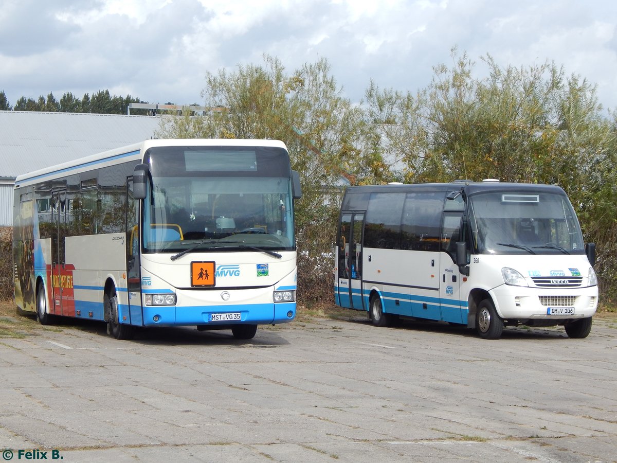 Irisbus Crossway und Iveco Daily TS-Aufbau der MVVG in Neubrandenburg.