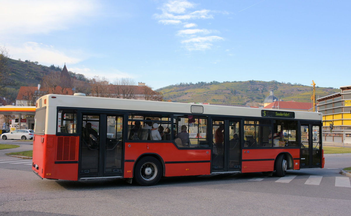 MAN Linienbus von den Steyerischen Verkehrsbetrieben in Krems.
