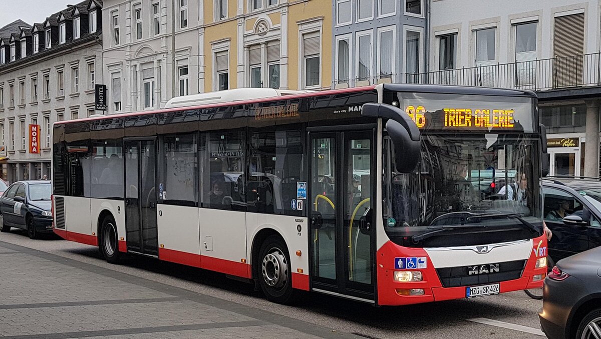 MAN Lion`s City bedient die Linie 86 im Stadtgebiet von Trier
