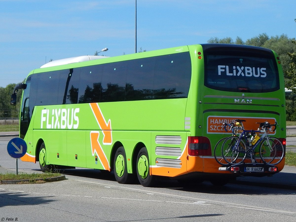 MAN Lion's Coach von Flixbus/Gradliner aus Deutschland in Rostock. 