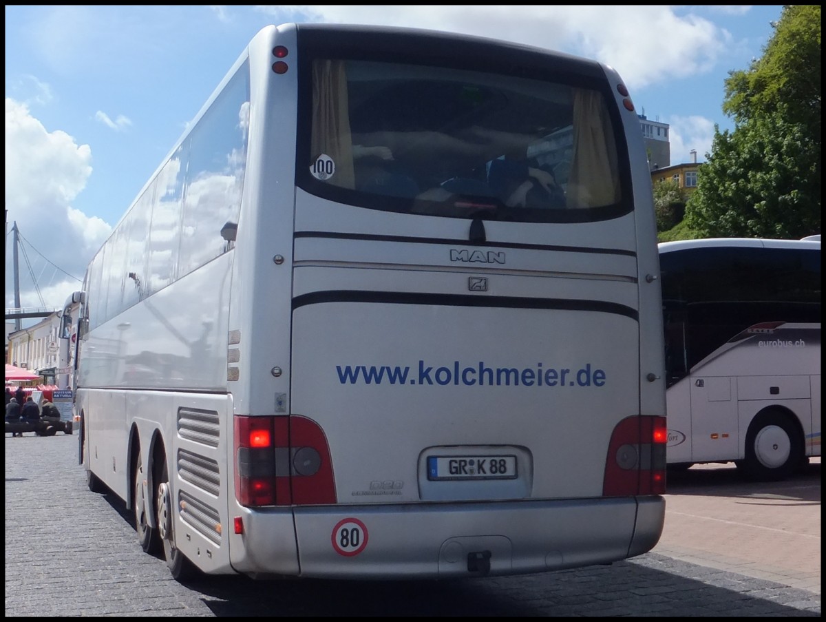 MAN Lion's Coach von Kolchmeier aus Deutschland im Stadthafen Sassnitz.