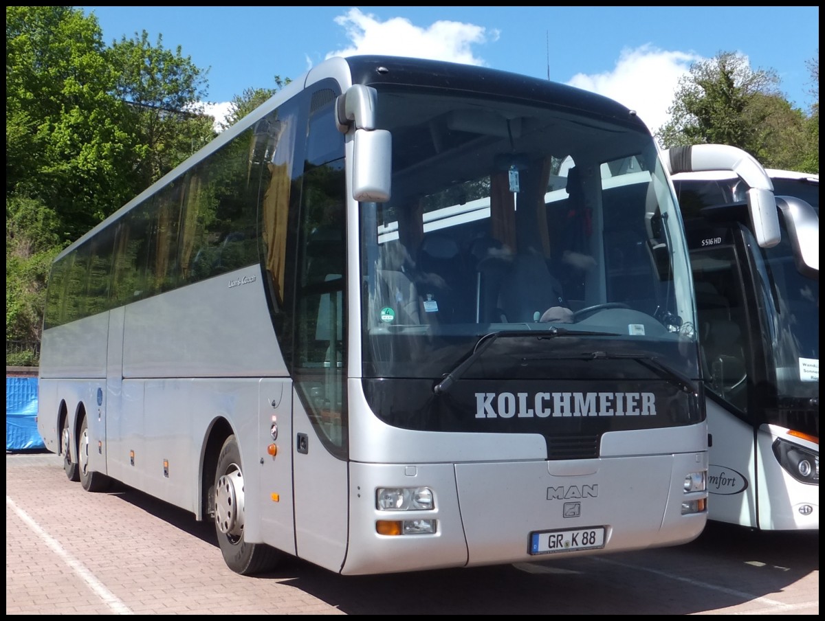 MAN Lion's Coach von Kolchmeier aus Deutschland im Stadthafen Sassnitz.