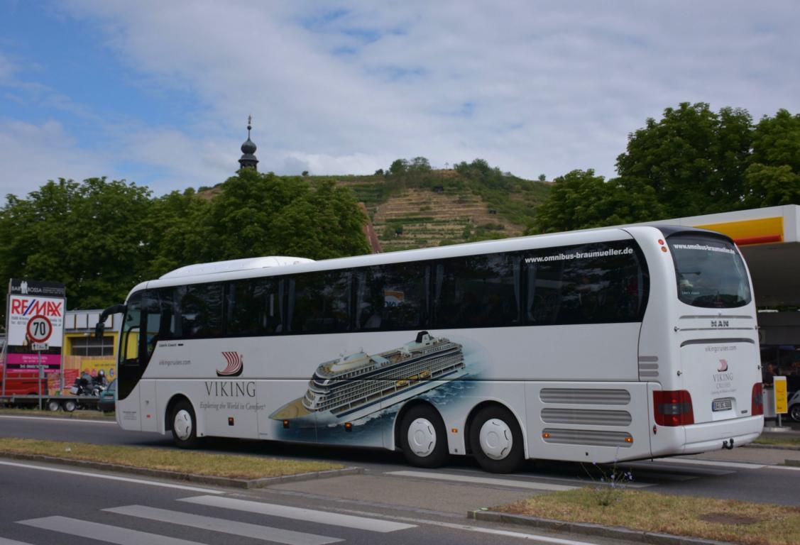 MAN Lion`s Coach von Omnibus BRAUMLLER aus der BRD 06/2017 in Krems.