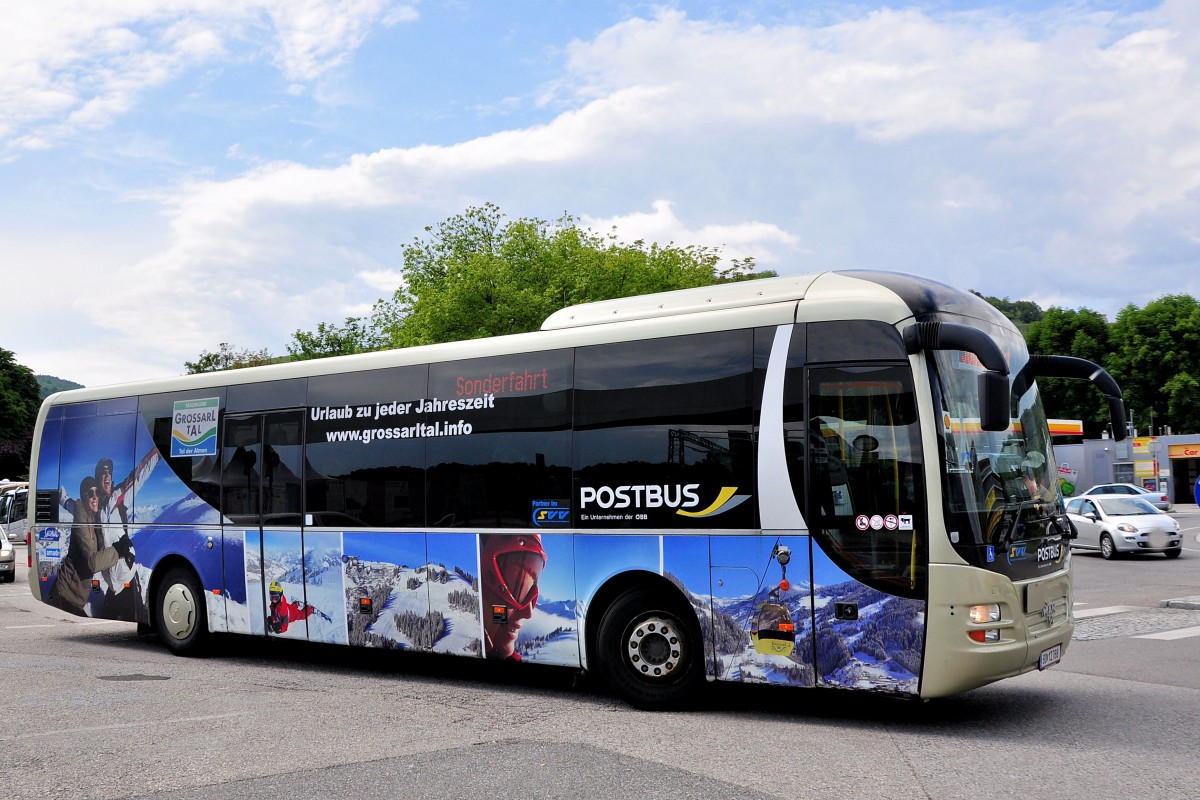 MAN Lions Regio von der BB/Postbus am 31.5.2014 in Krems unterwegs.