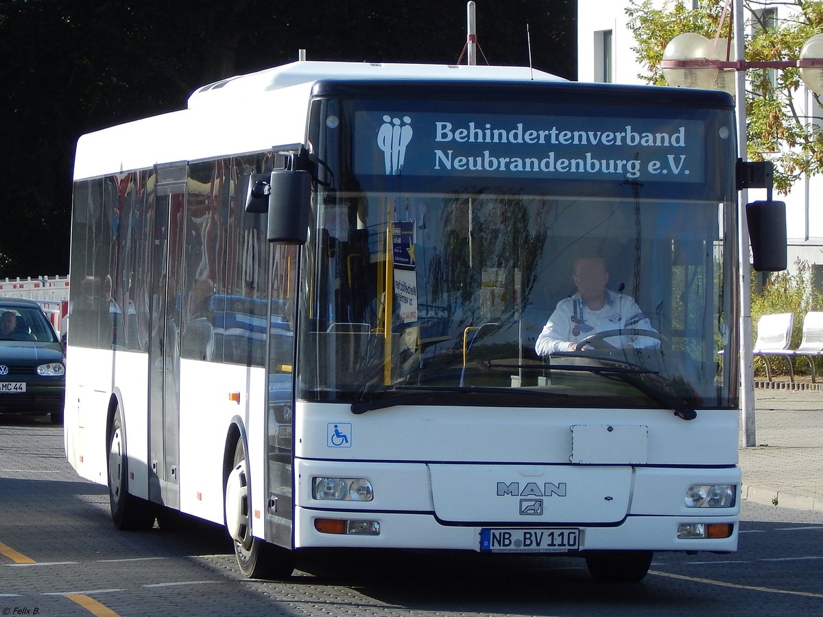 MAN Niederflurbus 2. Generation/Göppel vom Behindertenverband Neubrandenburg in Neubrandenburg.