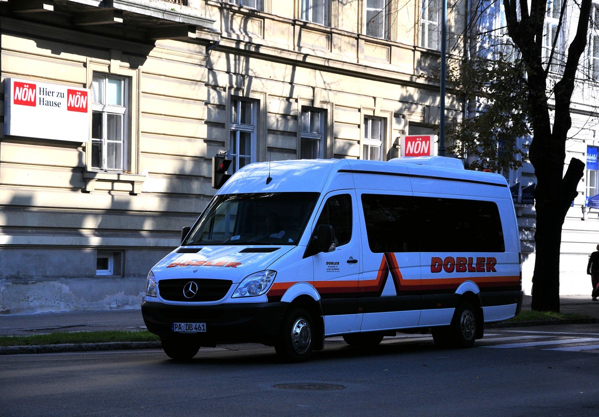 MB Sprinter von DOBLER Reisen aus der BRD am 20.9.014 in Krems gesehen.