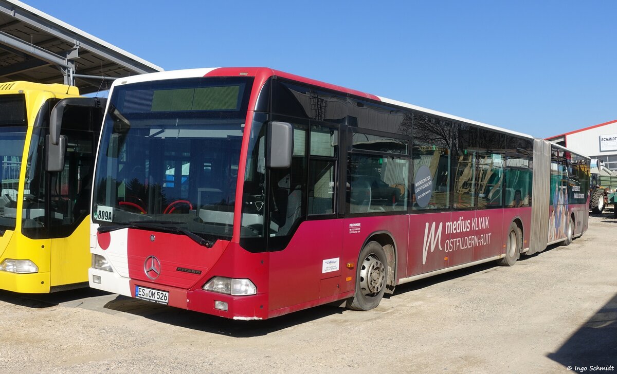 Melchinger Omnibusverkehr aus Aichtal-Aich | ES-OM 526 | Mercedes-Benz Citaro G | 28.02.2021 in Aichtal-Aich