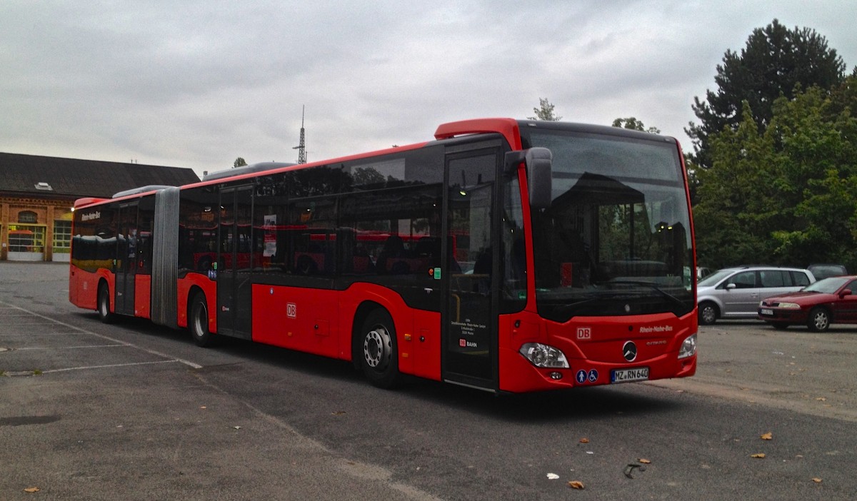 Mercedes-Benz Citaro C2 GÜ (MZ-RN 640) von Rhein-Nahe-Bus. Baujahr 2014, aufgenommen am 15.09.2014.