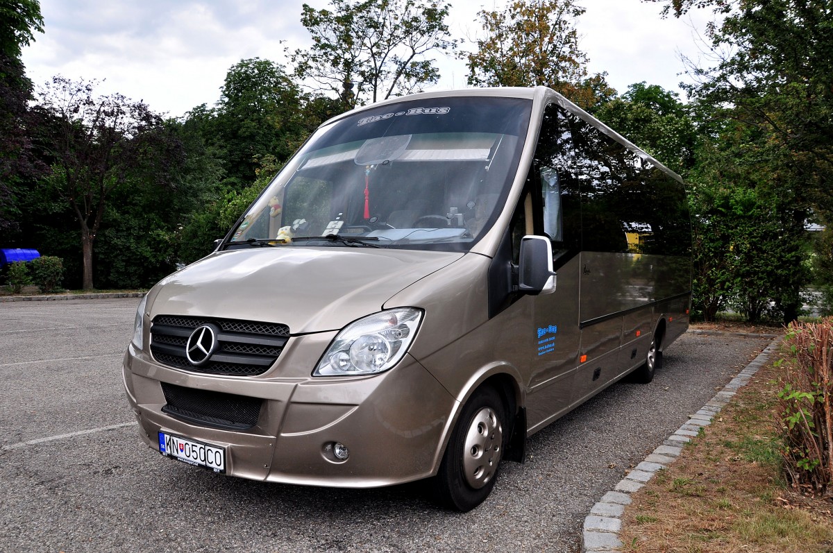 Mercedes Benz Sprinter von Tac-Tac Bus aus der SK am 21.Juni 2014 in Krems.