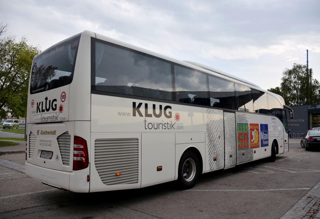 Mercedes Tourismo von Gschwindl Reisen (Klug Touristik) aus sterreich 2017 in Krems.