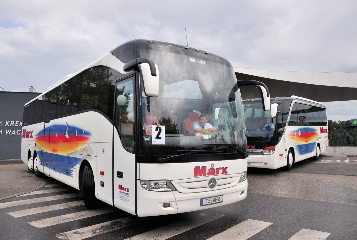 Mercedes Tourismo von Marx Reisen aus Deutschland am 12.Juli 2014 in Krems.