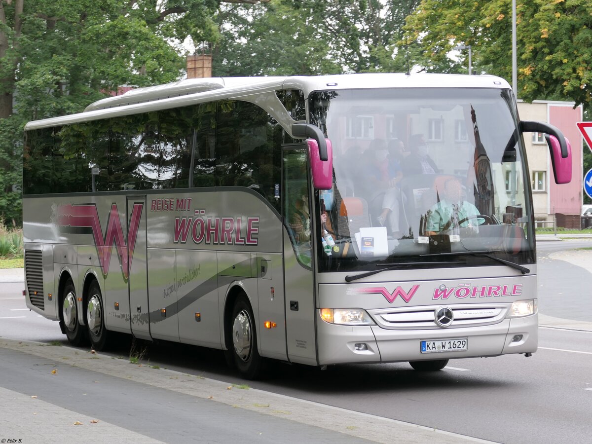 Mercedes Tourismo von Wöhrle aus Deutschland in Stralsund.