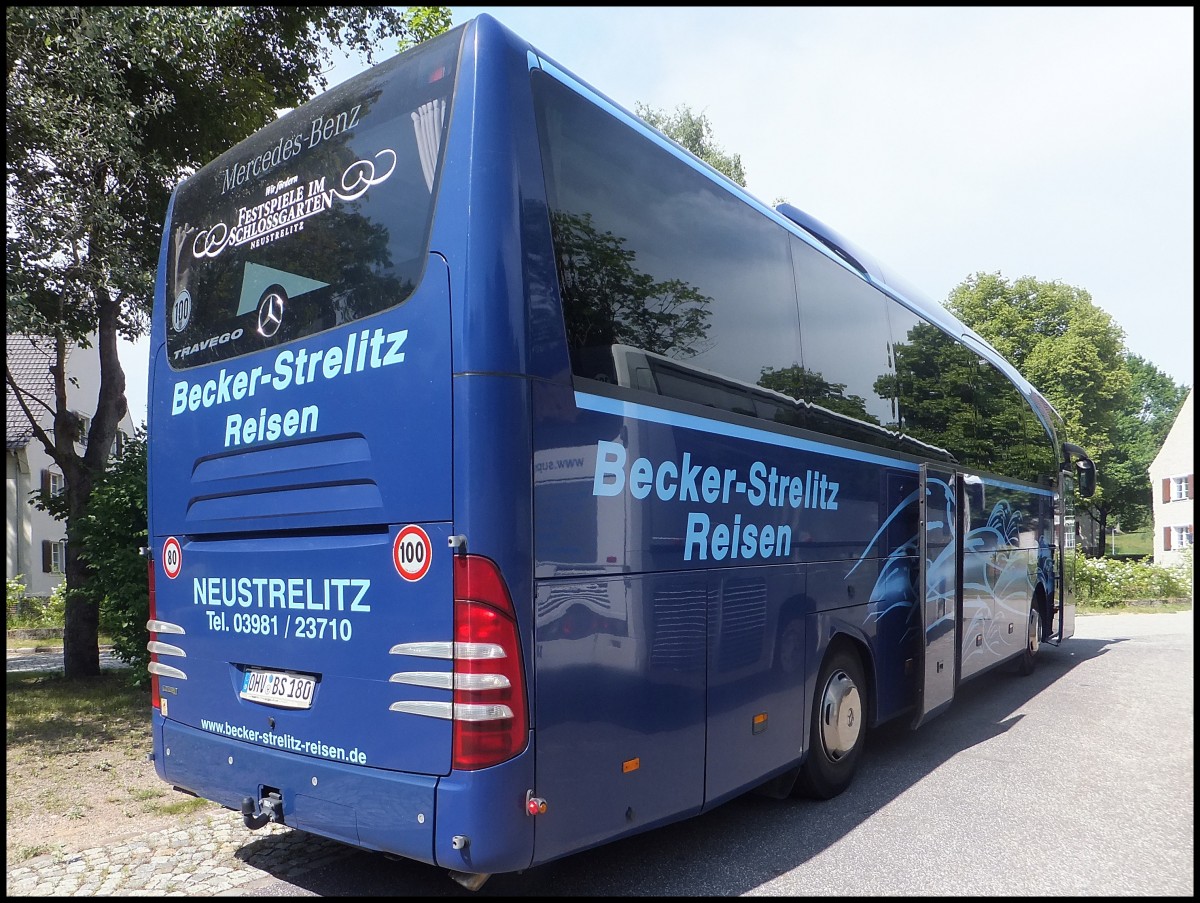 Mercedes Travego von Becker-Strelitz Reisen aus Deutschland in Ravensbrck.