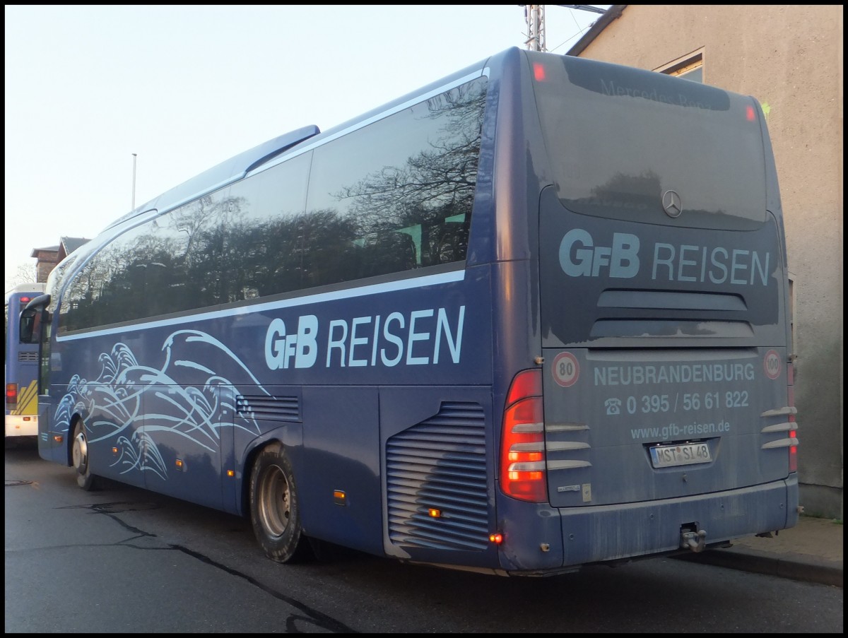 Mercedes Travego von GFB-Reisen aus Deutschland in Bergen. 