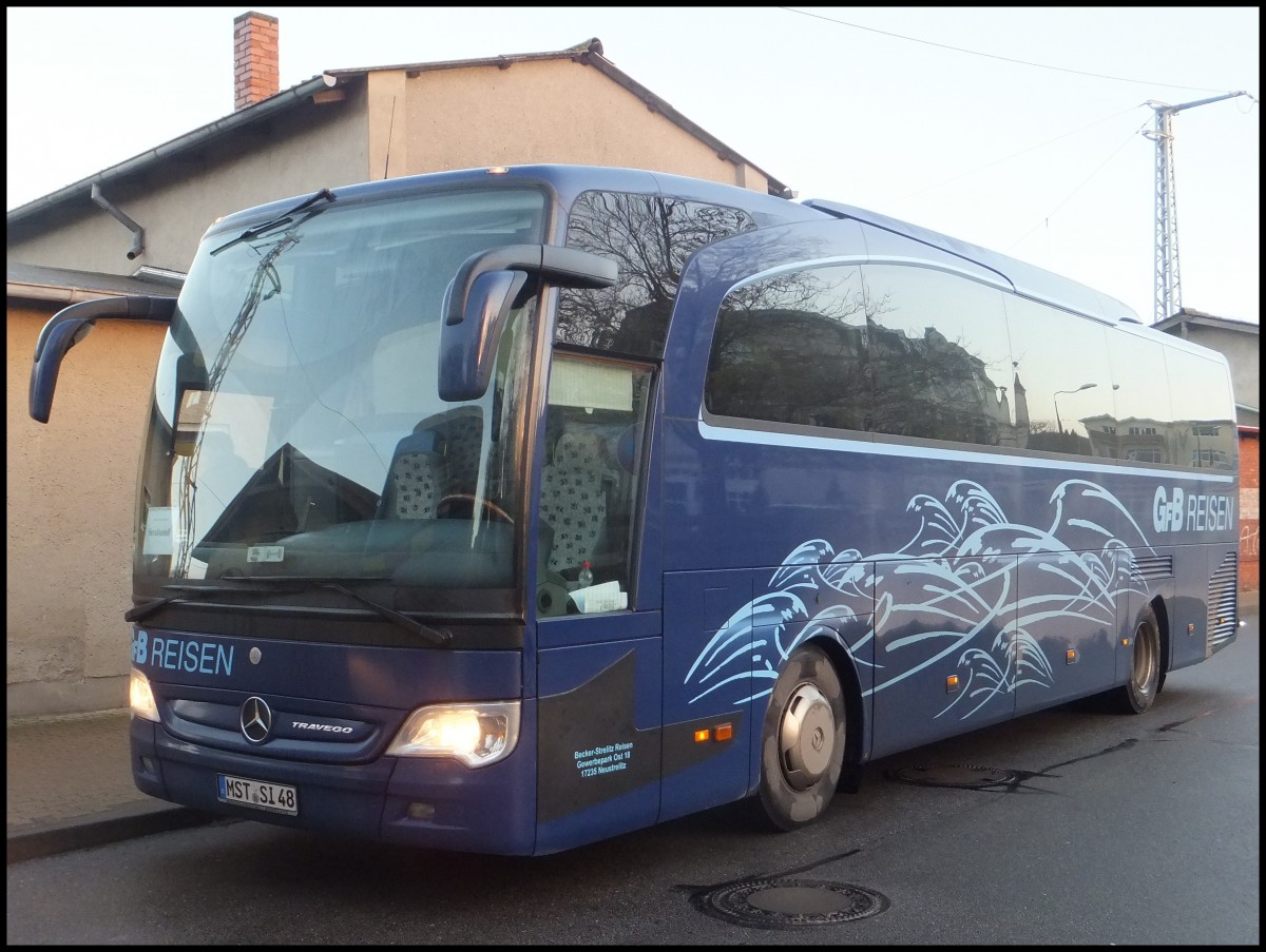 Mercedes Travego von GFB-Reisen aus Deutschland in Bergen. 