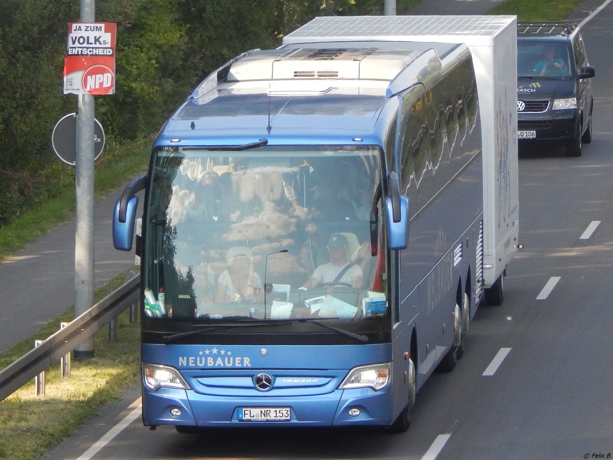 Mercedes Travego von Neubauer-Reisen aus Deutschland in Rostock.