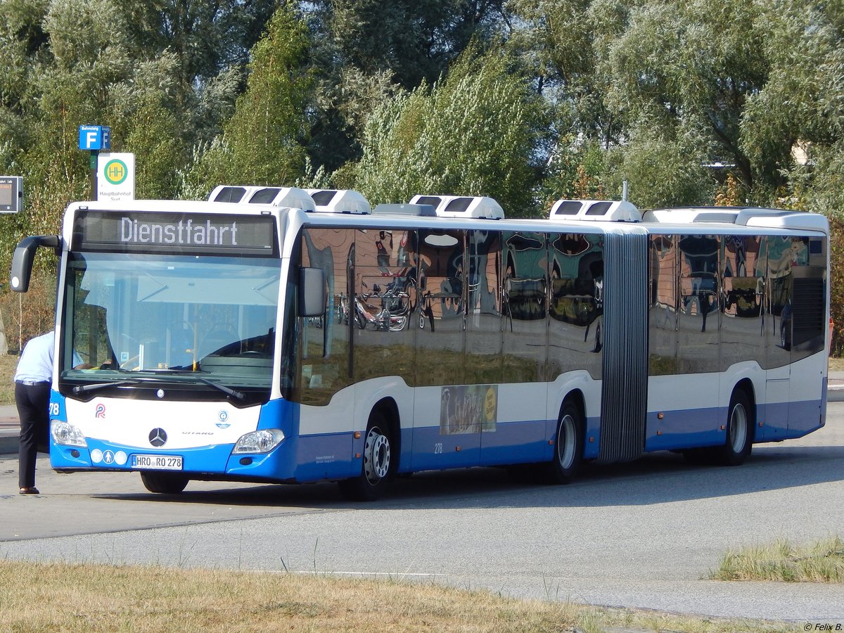 Merecdes Citaro III der Rostocker Straßenbahn AG in Rostock.