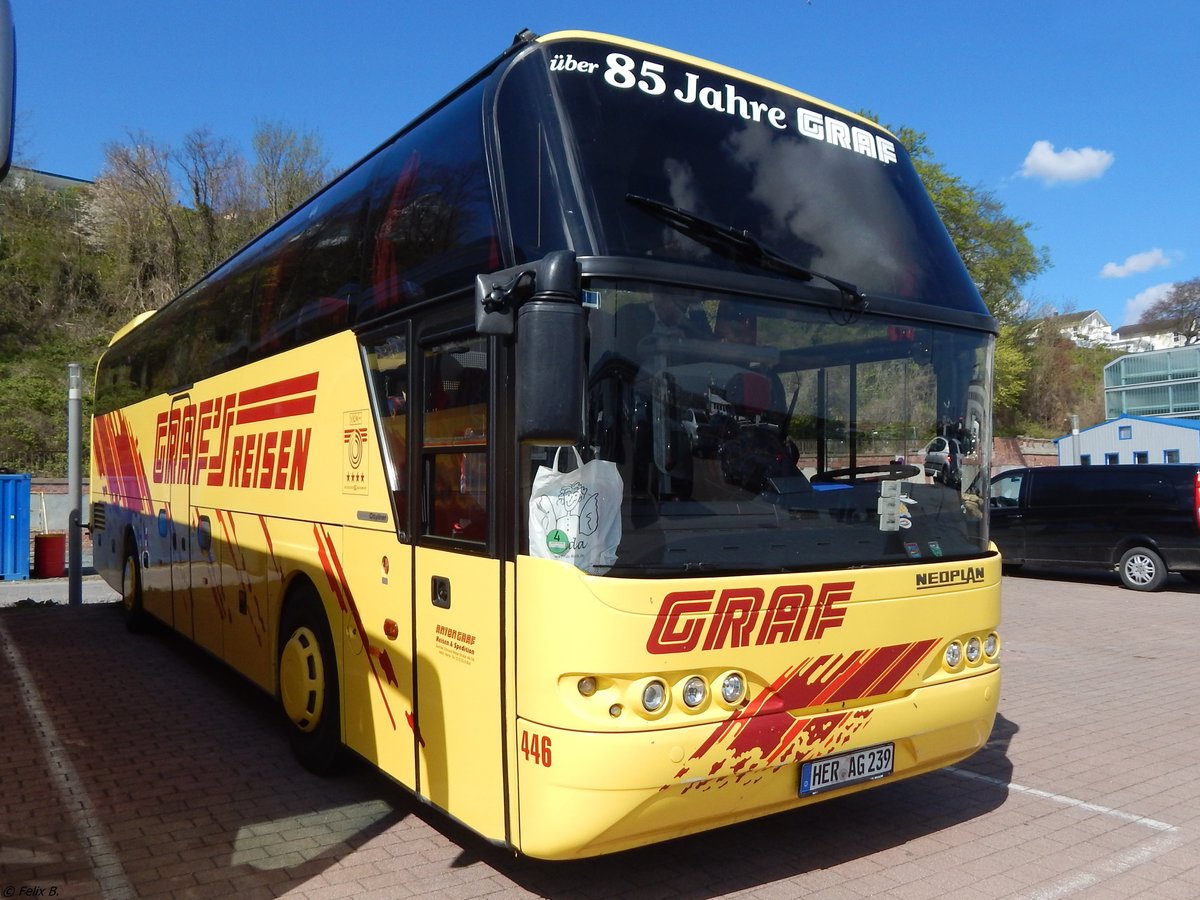 Neoplan Cityliner von Graf's Reisen aus Deutschland im Stadthafen Sassnitz.