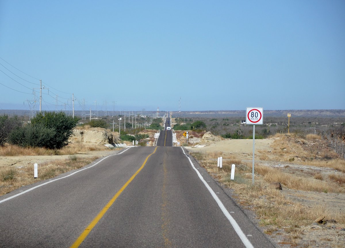 Route Nr. 1 von Nord nach Süd (ca.1.200 Km)in der Baja California Sur/Mexico.