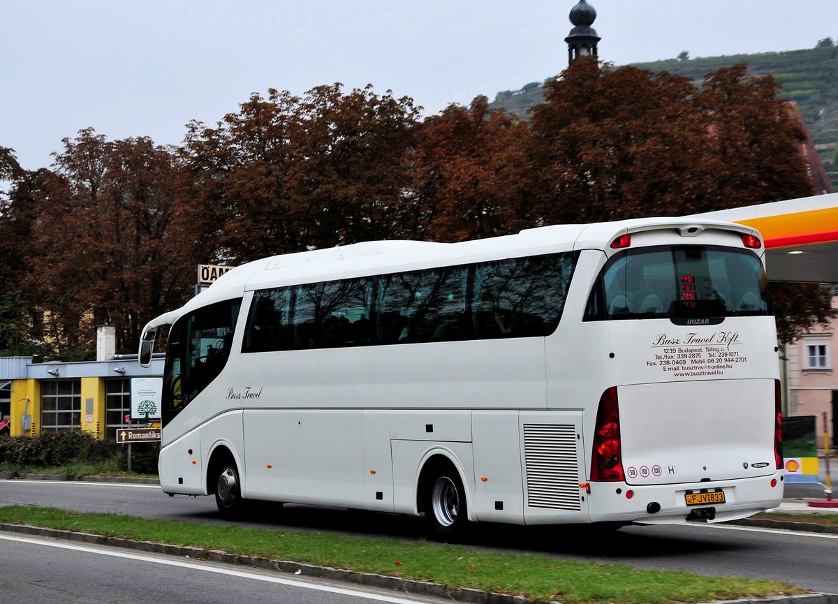 Scania Irizar aus Ungarn in Krems gesehen.