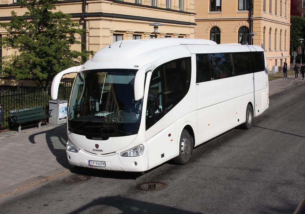 Scania Irizar Reisebus am 21.09.2016 in Stockholm.
