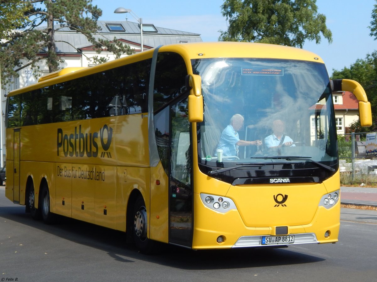 Scania OmniExpress von Postbus/Willms aus Deutschland in Greifswald.