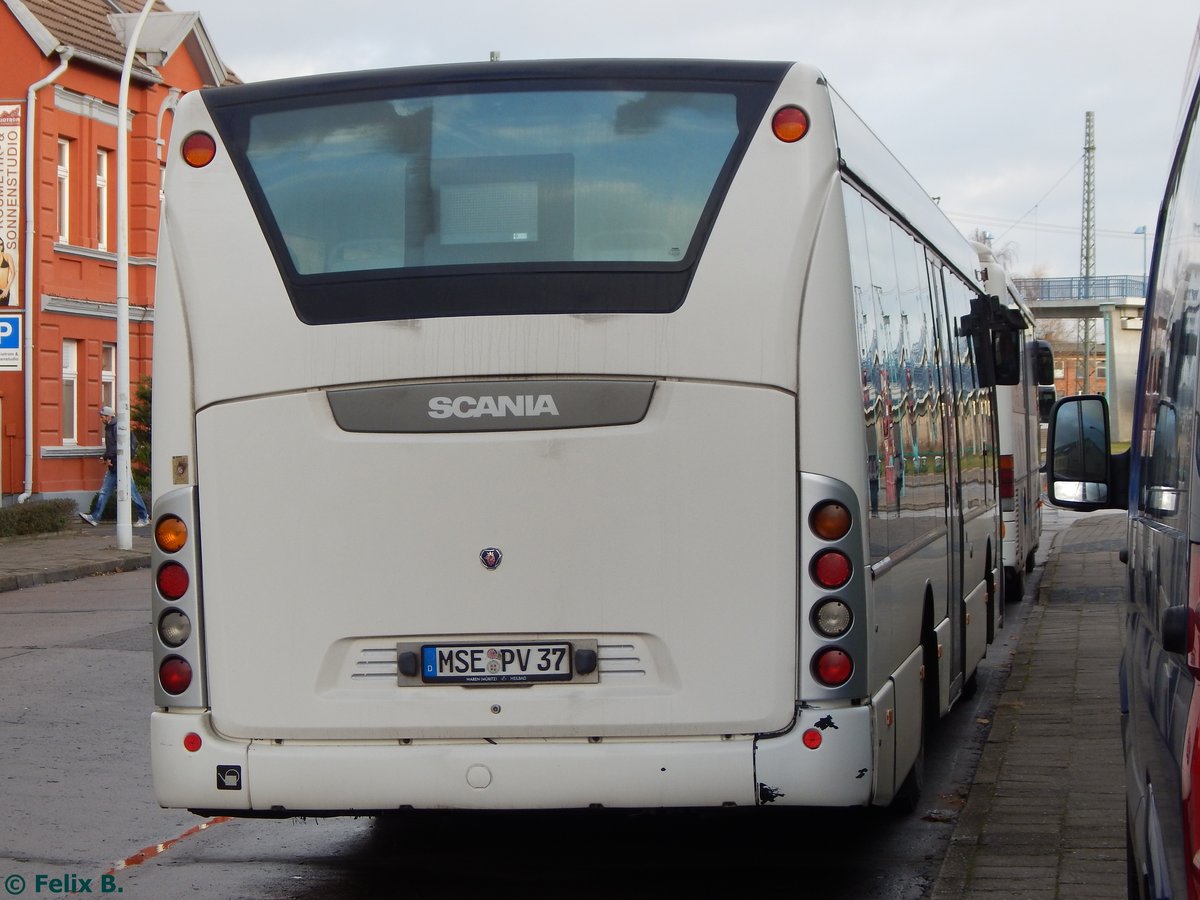 Scania OmniLink der PVM Waren in Neubrandenburg. 