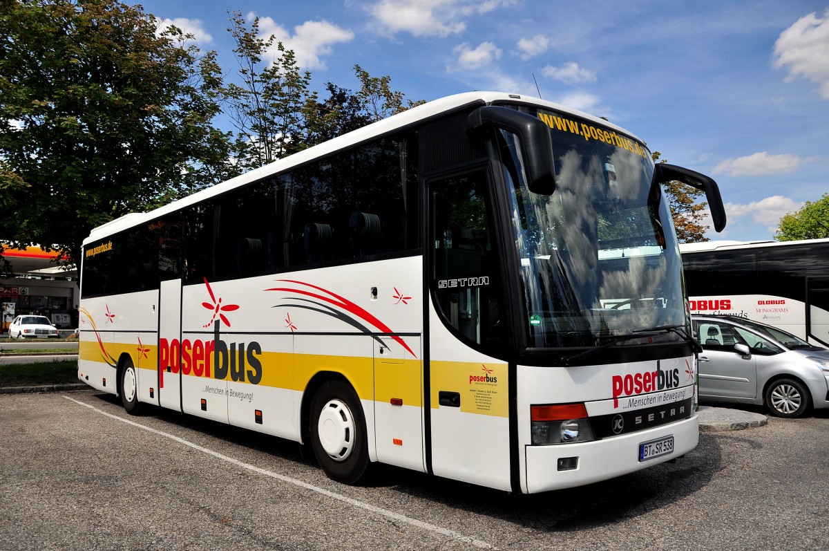 Setra 300er-Serie von PoserBus aus der BRD am 3.Juli 2014 in Krems.