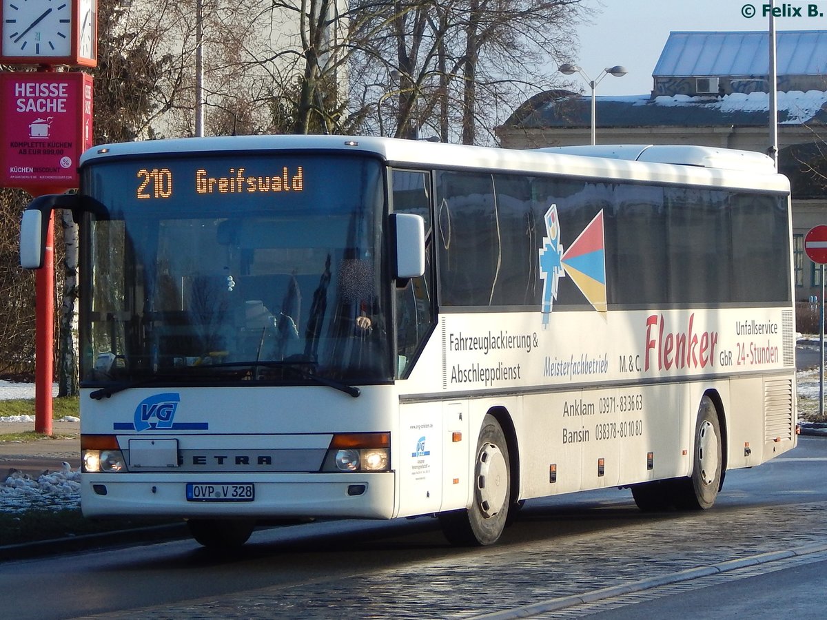Setra 315 UL der Anklamer Verkehrsgesellschaft in Greifswald.