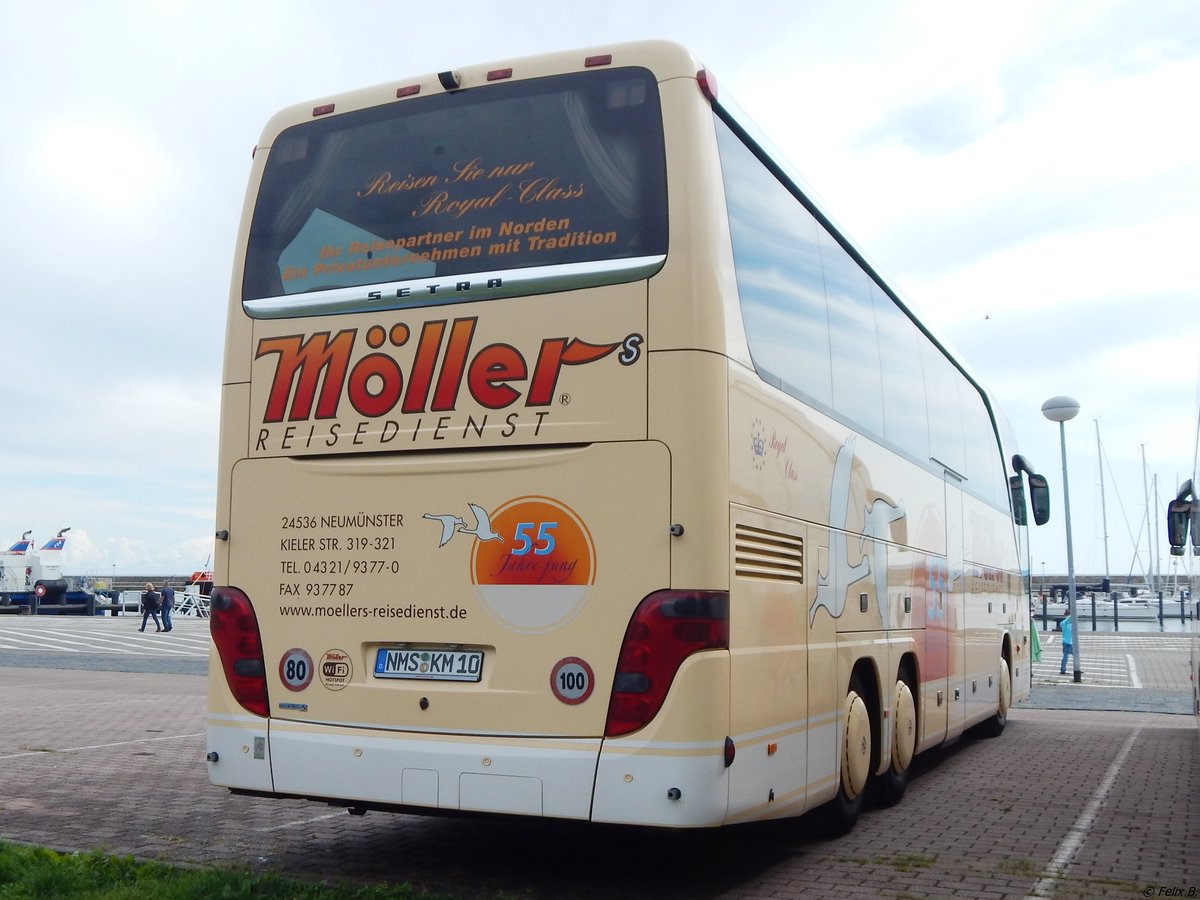Setra 415 HDH von Möllers Reisedienst aus Deutschland im Stadthafen Sassnitz.