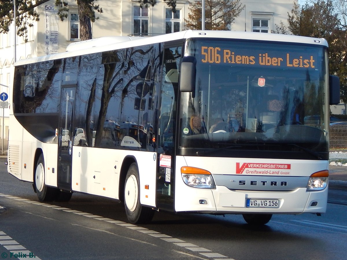 Setra 415 LE Business des Verkehrsbetrieb Greifswald-Land GmbH in Greifswald.