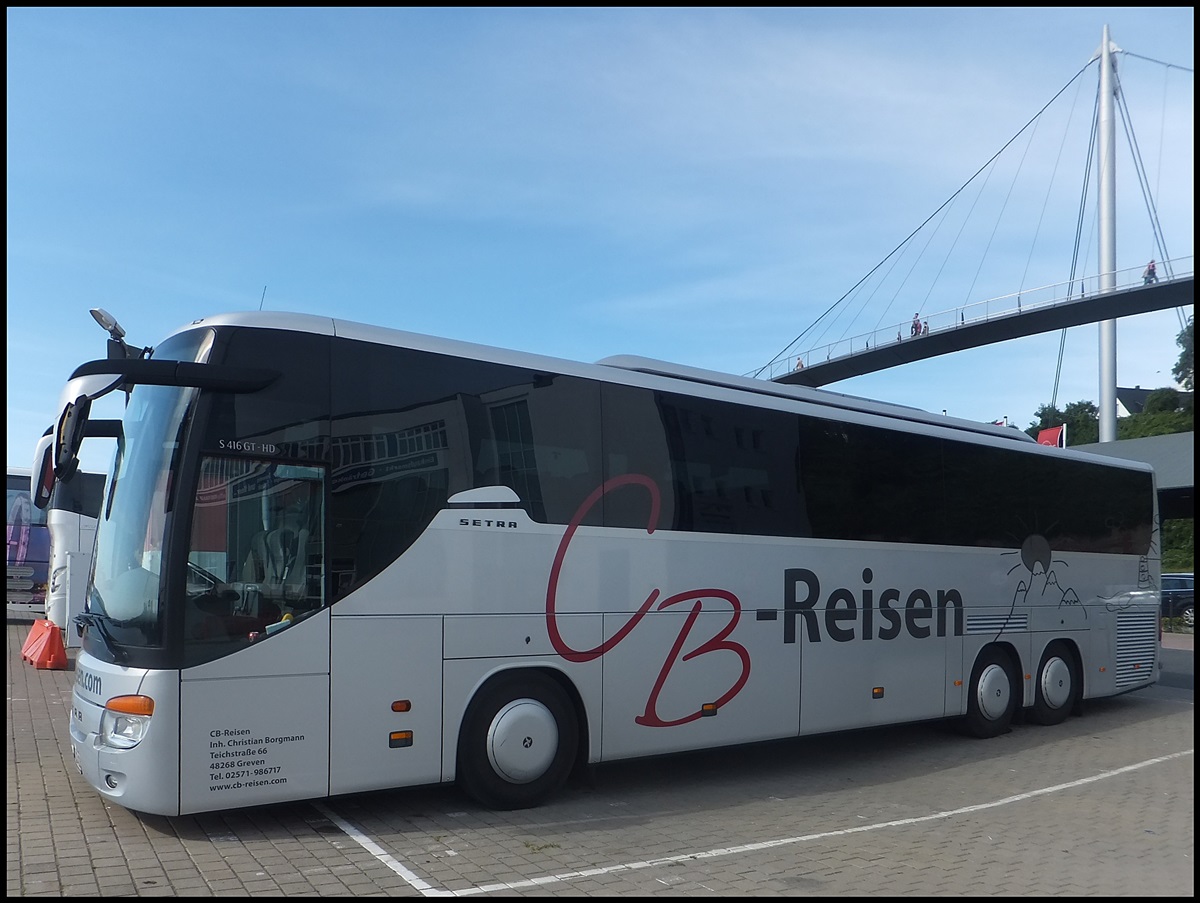 Setra 416 GT-HD von CB-Reisen aus Deutschland im Stadthafen Sassnitz.