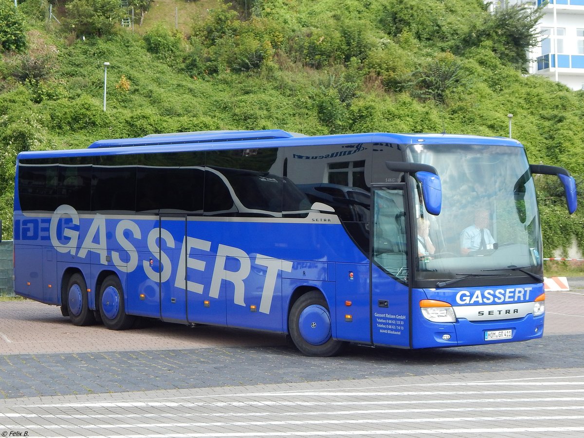 Setra 416 GT-HD von Gassert Reisen aus Deutschland im Stadthafen Sassnitz.