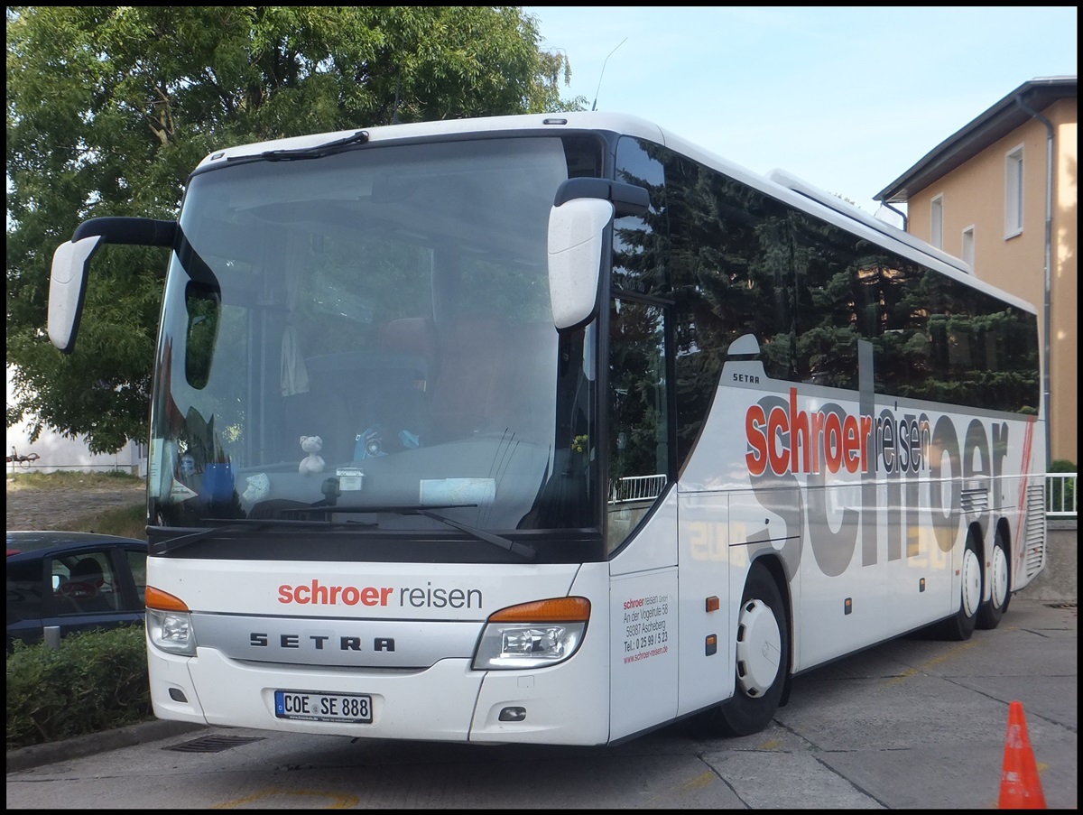 Setra 416 GT-HD von Schroer Reisen aus Deutschland in Sassnitz.