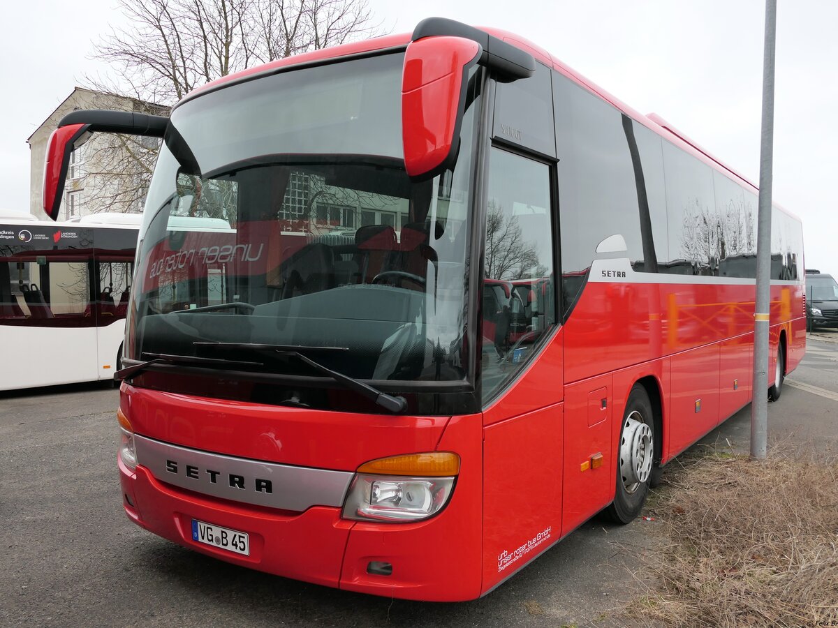 Setra 416 GT von URB aus Deutschland (ex Hofmann Omnibusgesellschaft - FÜ-H 1380) in Ueckermünde.