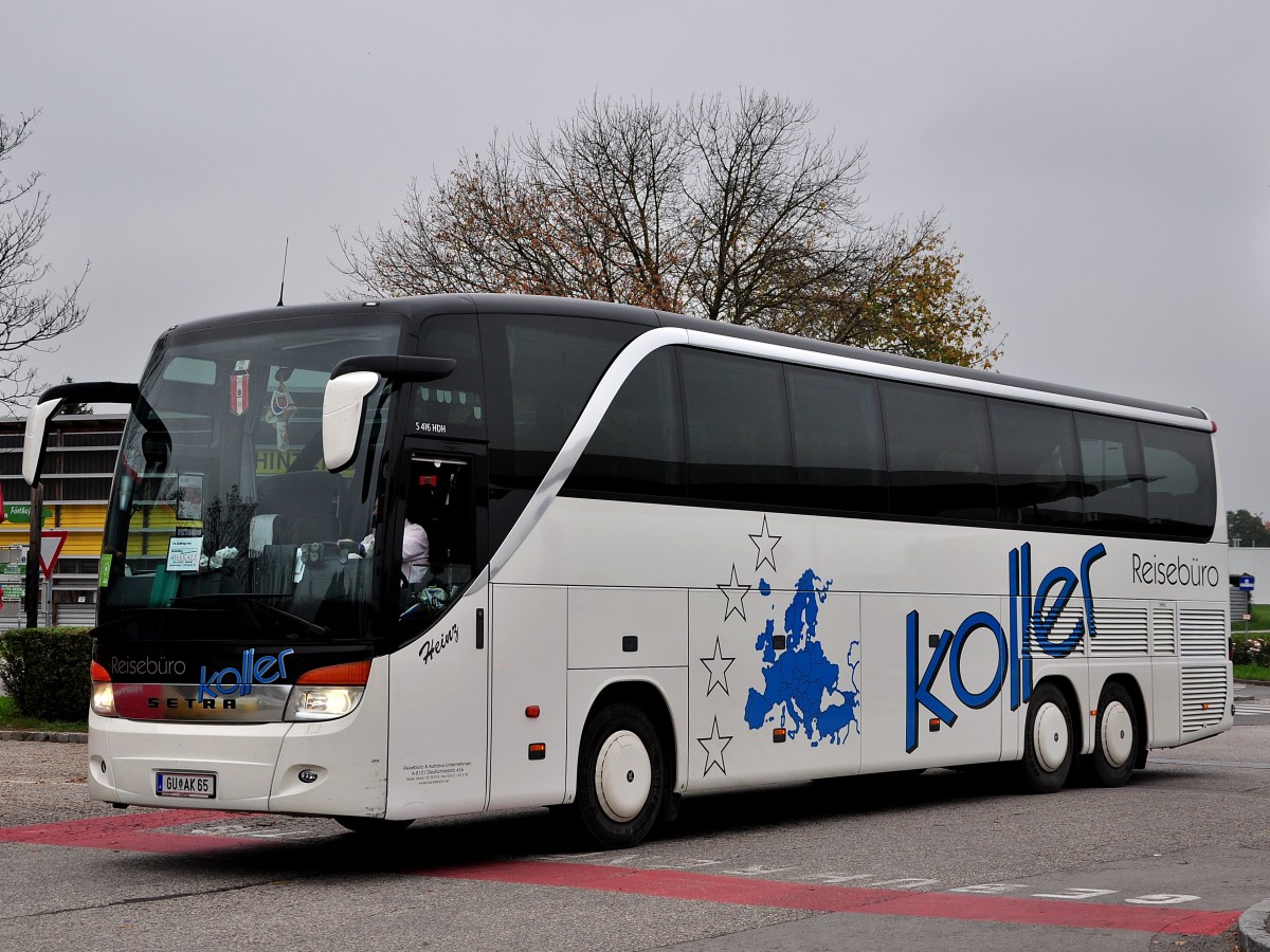 Setra 416 HDH vom Reisebro Koller /sterreich im Oktober 2014 in Krems.