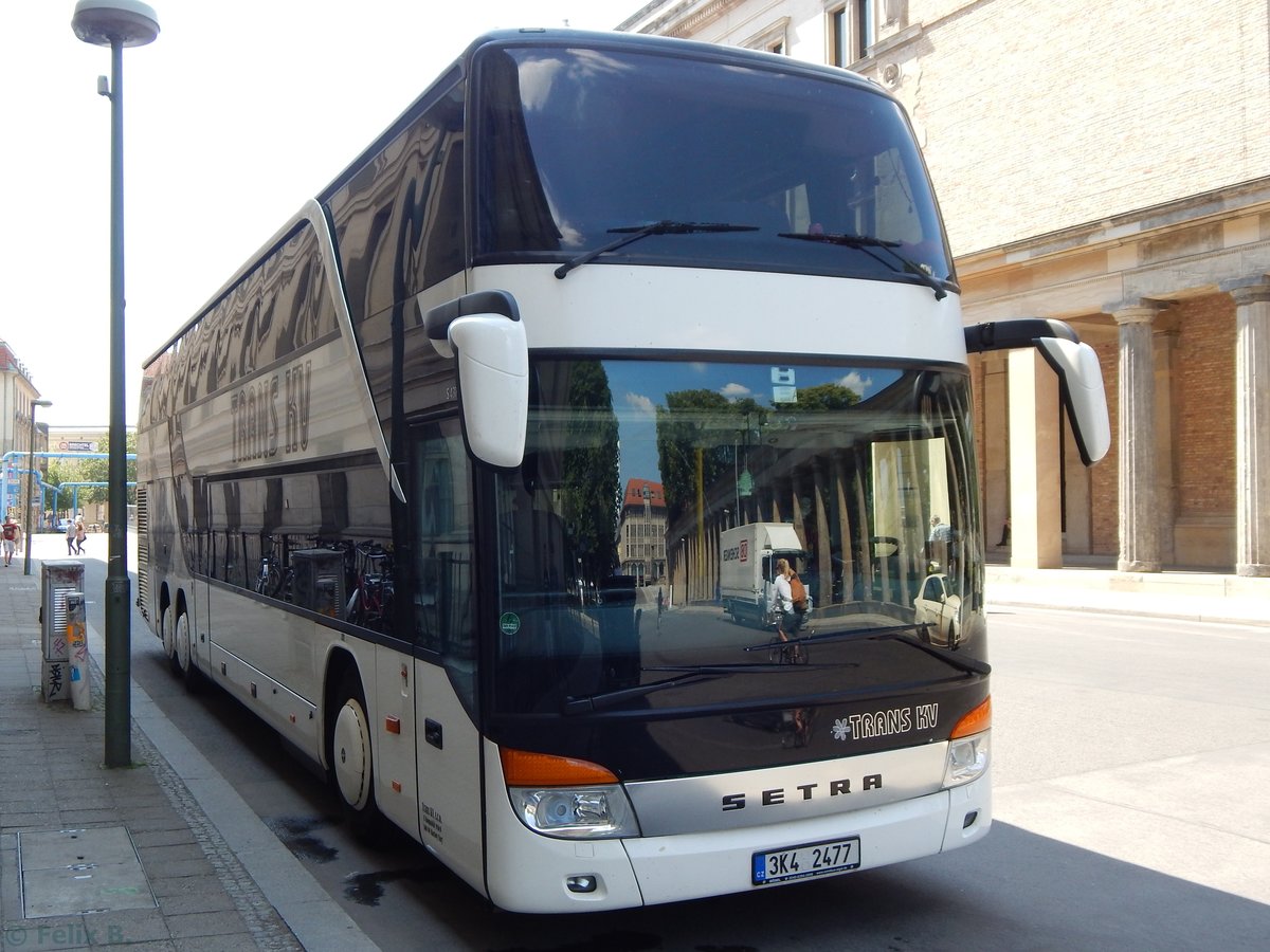 Setra 431 DT von Trans KV aus Tschechien in Berlin.