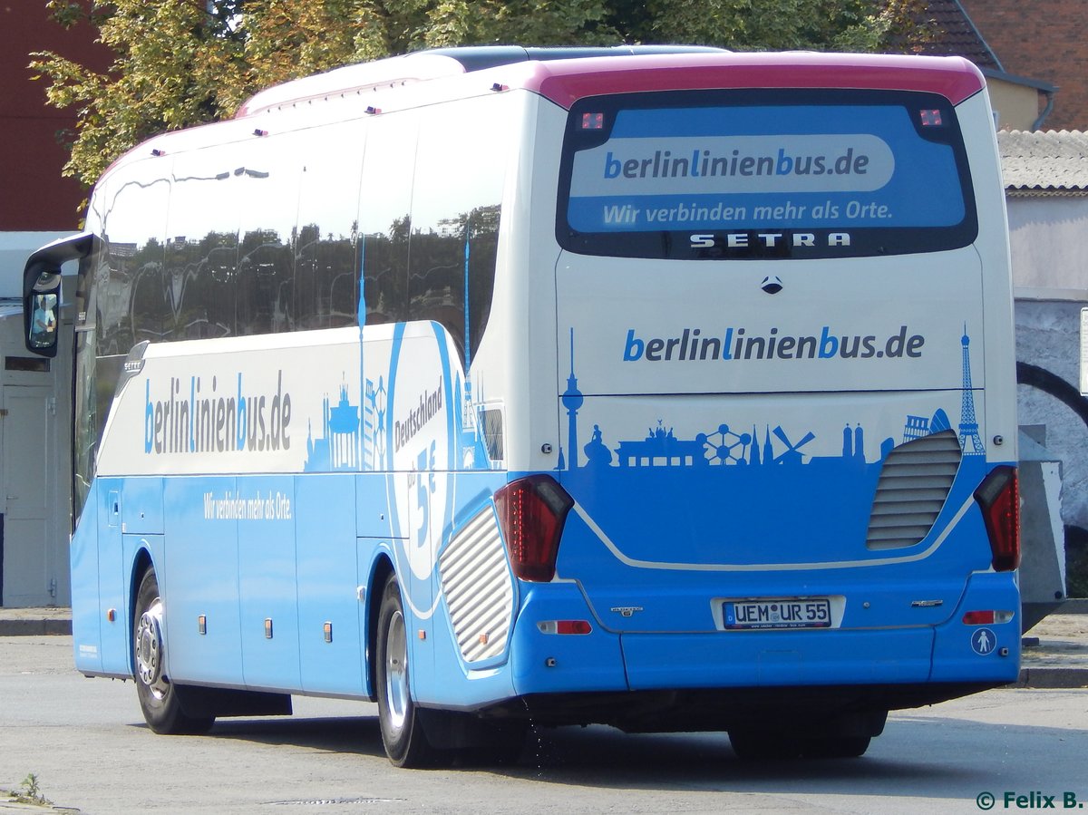 Setra 516 HD von BerlinLinienBus/URB in Neubrandenburg.