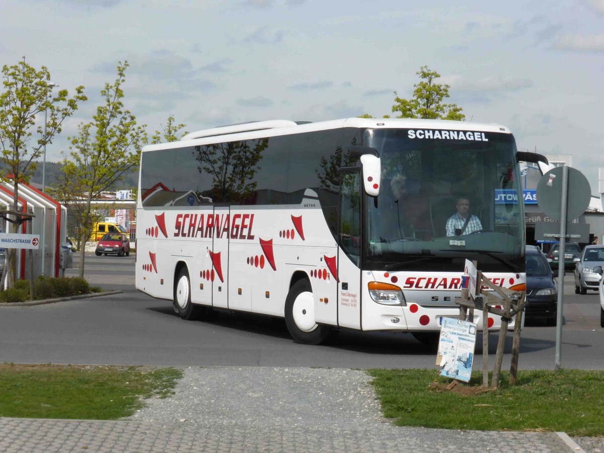 Setra von Scharnagel unterwegs im Industriegebiet von Bamberg im April 2014