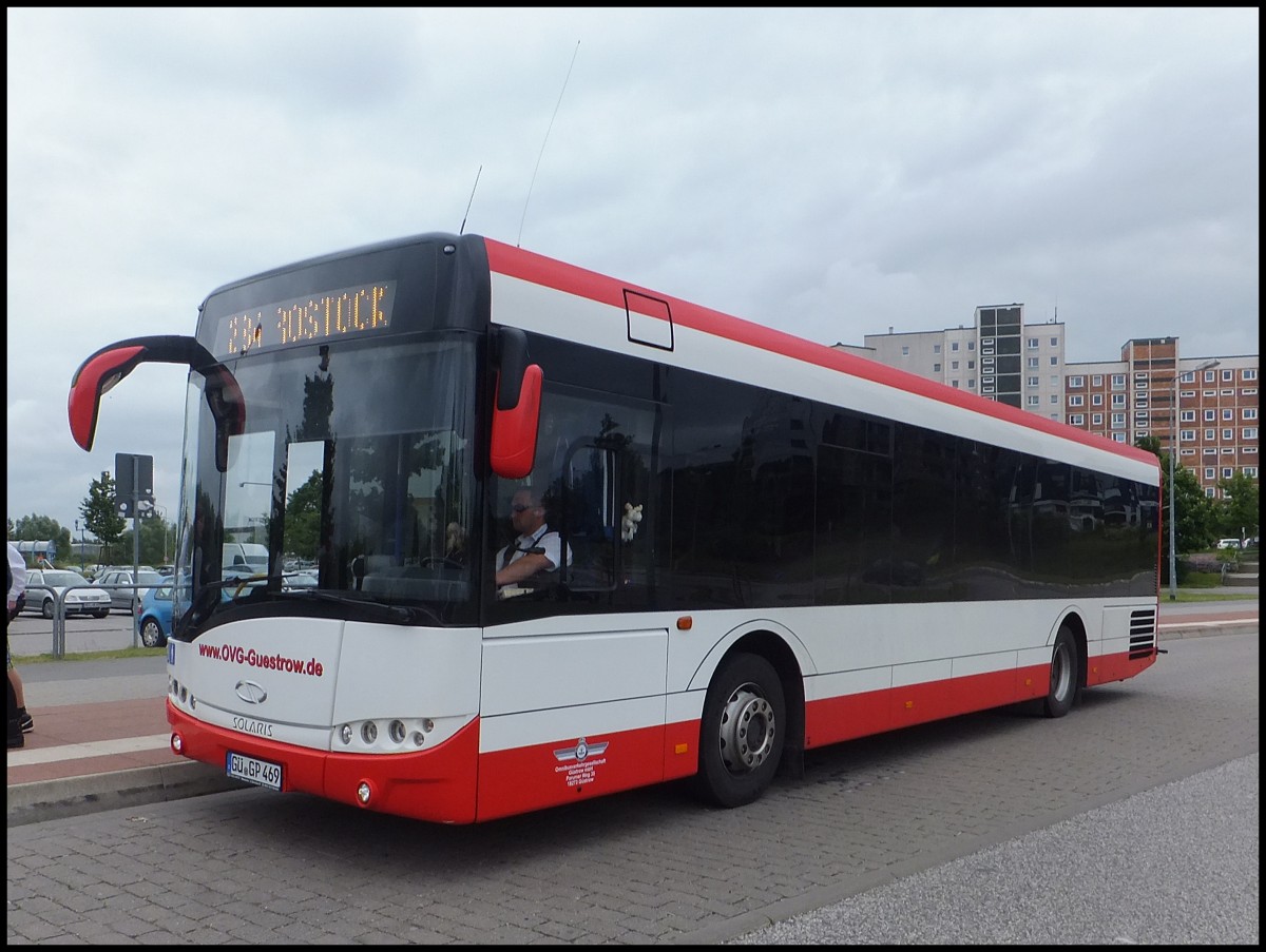 Solaris Urbino 12 der Omnibusverkehrsgesellschaft Gstrow (OVG) in Rostock.
