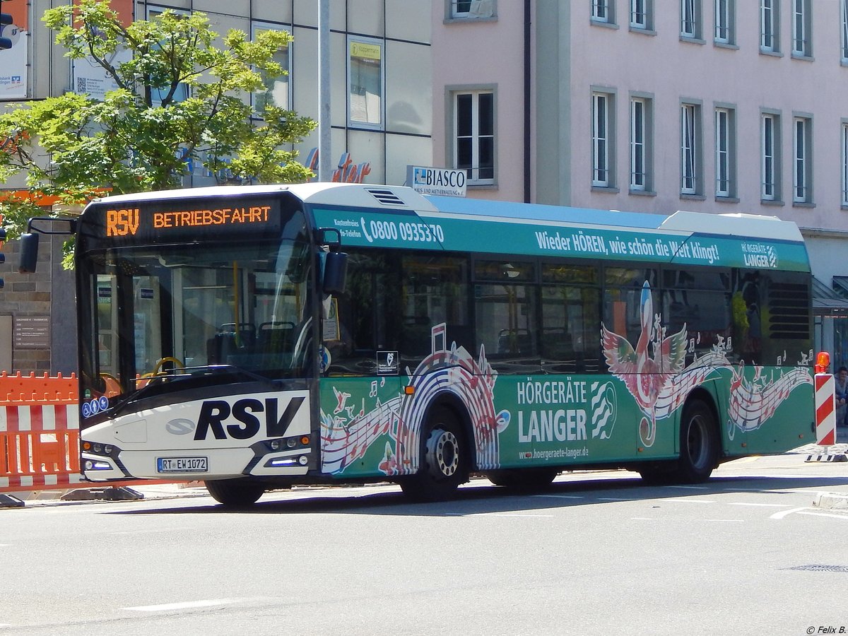 Solaris Urbino 12 der Reutlinger Stadtverkehrsgesellschaft in Reutlingen.